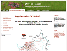 Tablet Screenshot of cvjm-hessen.de